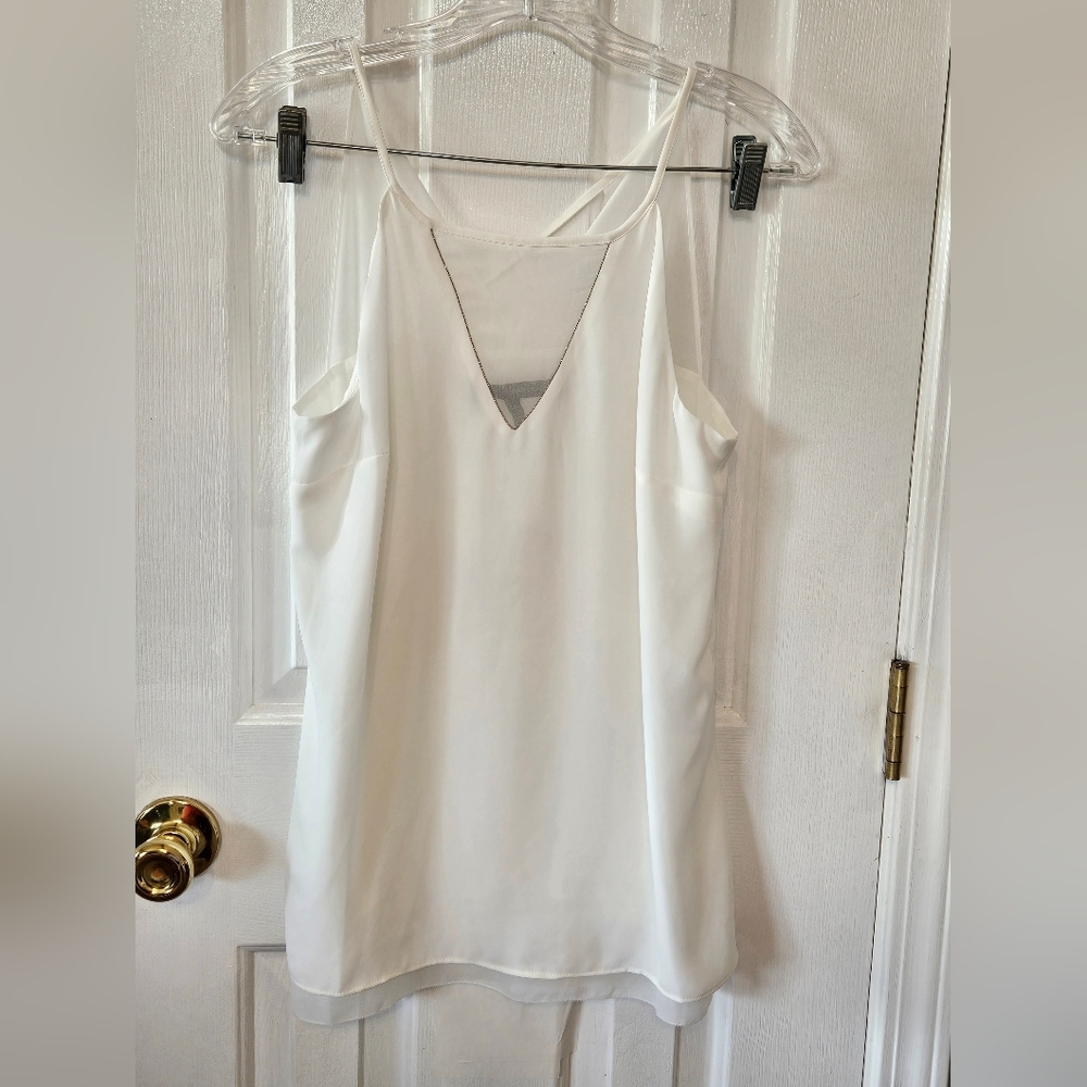 White House Black Market White Camisole Top Extra Small